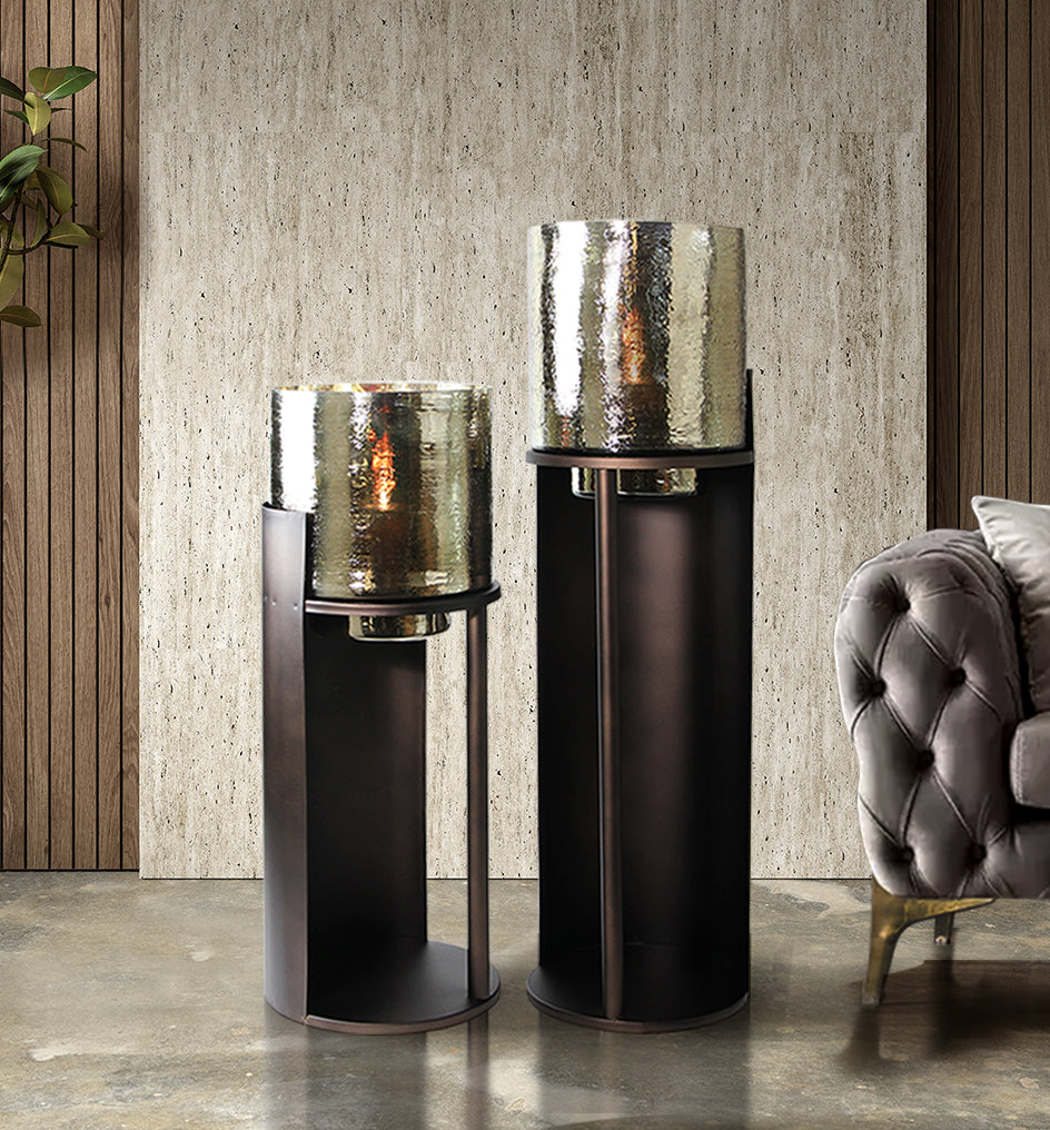 Bougeoir de sol sépia