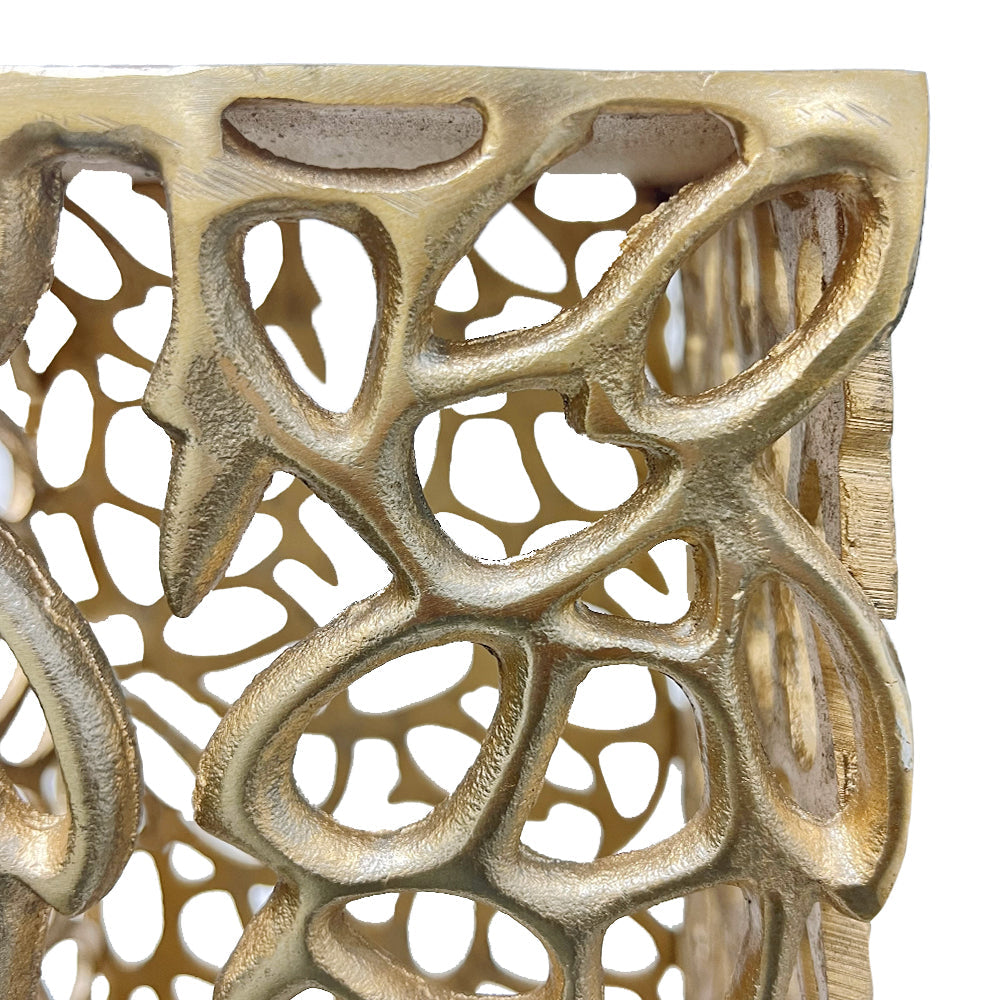 Socle d'exposition en forme de brindille métallique