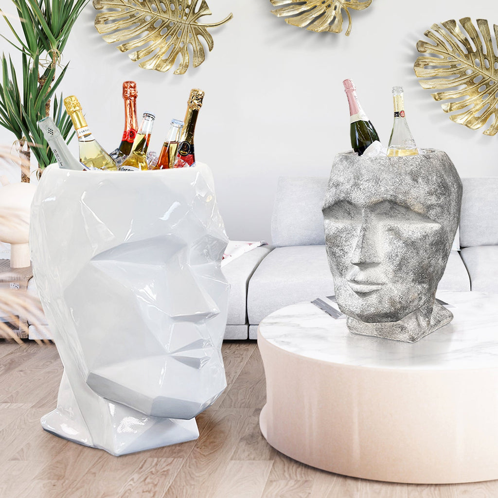 Sculpture de visage cubiste / Jardinière