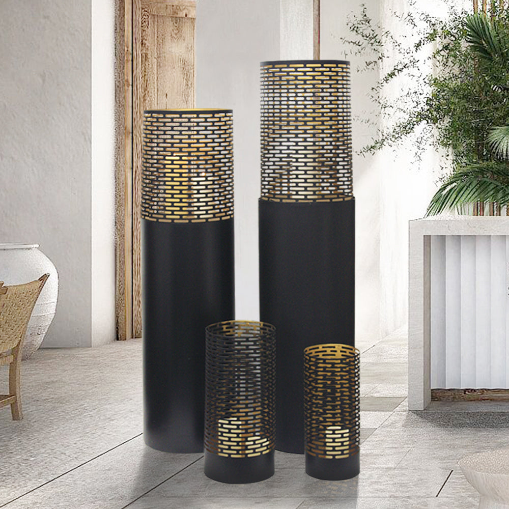 Colonne de bougies ouragan Mandala au sol