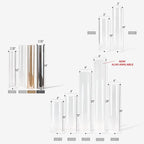 Bougeoirs ouragan en verre en forme de cheminée (lot de 6)