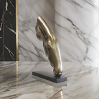 Sculpture de tête de cheval en métal