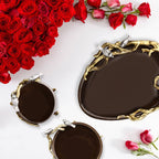 Bol en bois sur support métallique