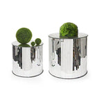 Support de table en verre miroir