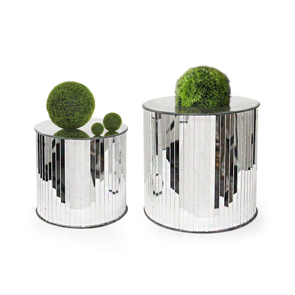 Support de table en verre miroir