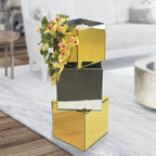 Cube d'aquarium floral à miroir réversible