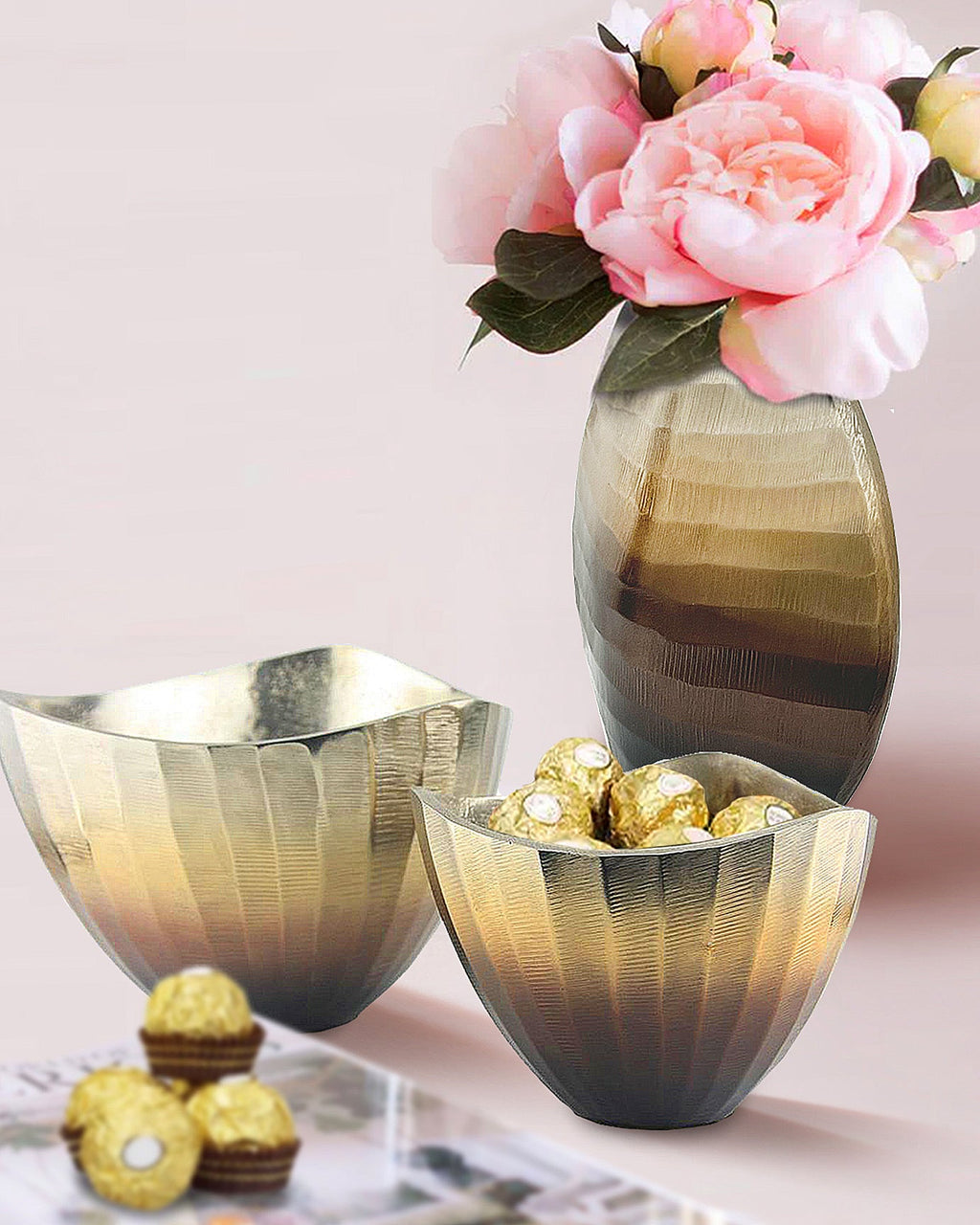 Bol décoratif en métal dégradé