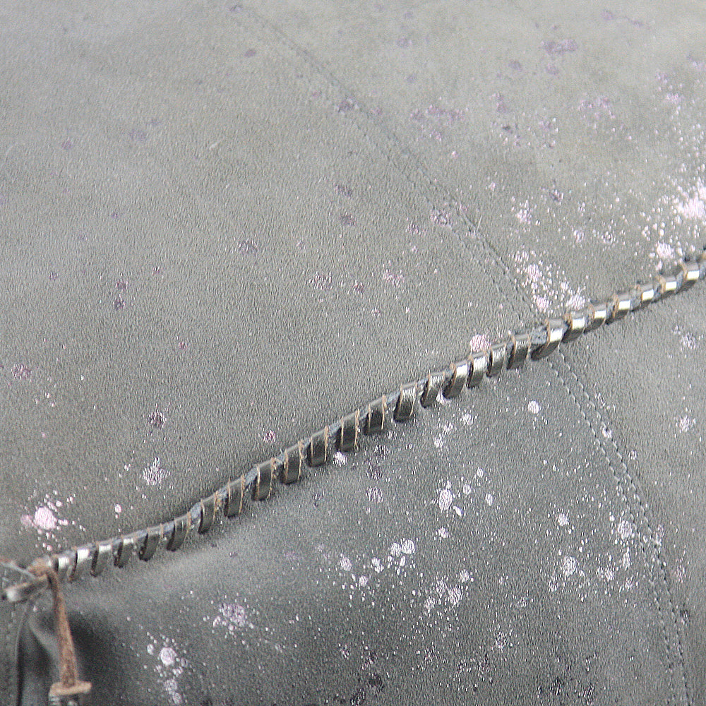 Pouf/Repose-pieds ottoman à motif métallisé moucheté