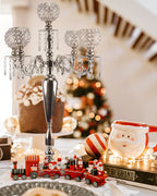 Candélabre suspendu en cristal à 5 ​​bras