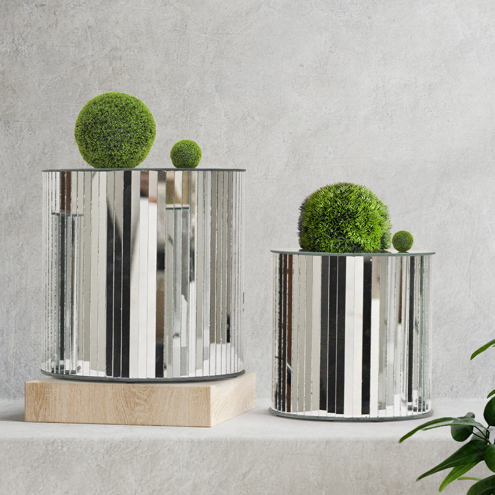 Support de table en verre miroir