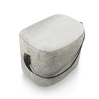 Pouf/Repose-pieds gris chiné