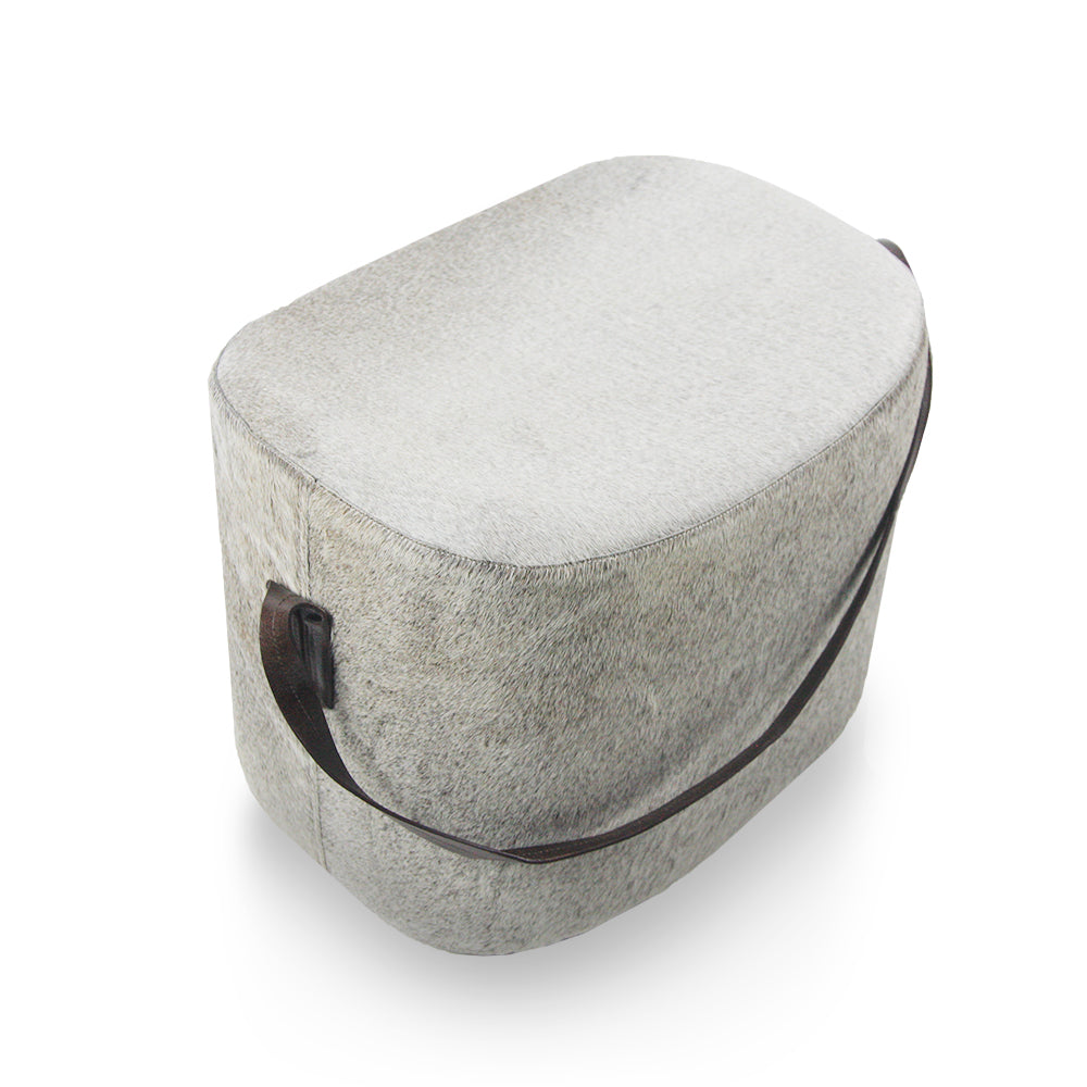 Pouf/Repose-pieds gris chiné