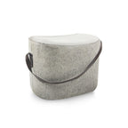 Pouf/Repose-pieds gris chiné