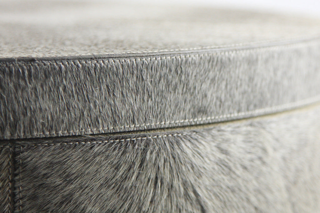 Table d'appoint en cuir givré