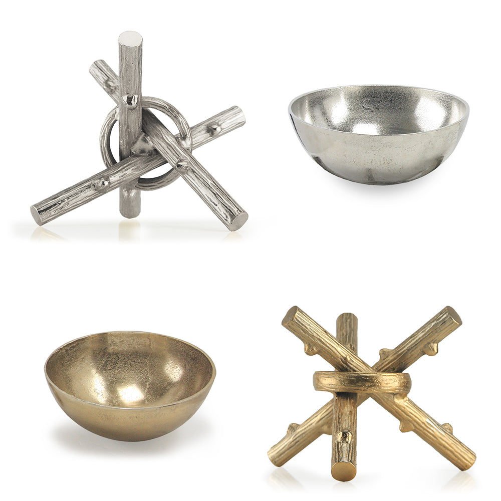 Bol en métal pour feu de camp sur support