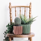 Pot en céramique géométrique