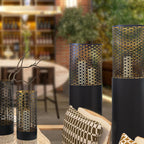 Colonne de bougies ouragan Mandala au sol