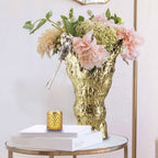 Vase en métal nickelé