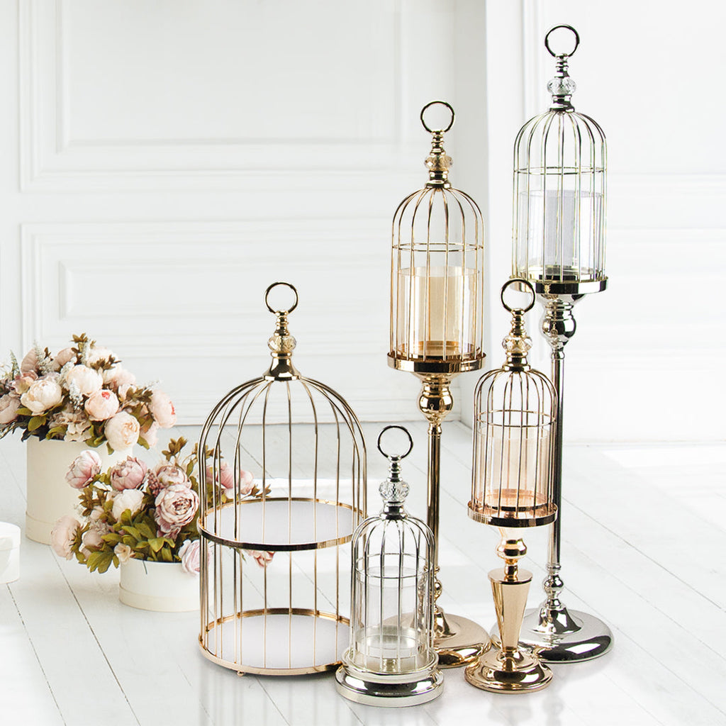 Bougeoir en forme de cage à oiseaux