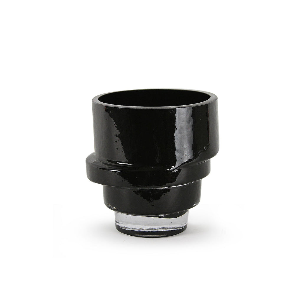 Vase en verre massif de qualité supérieure à motif tourbillonnant