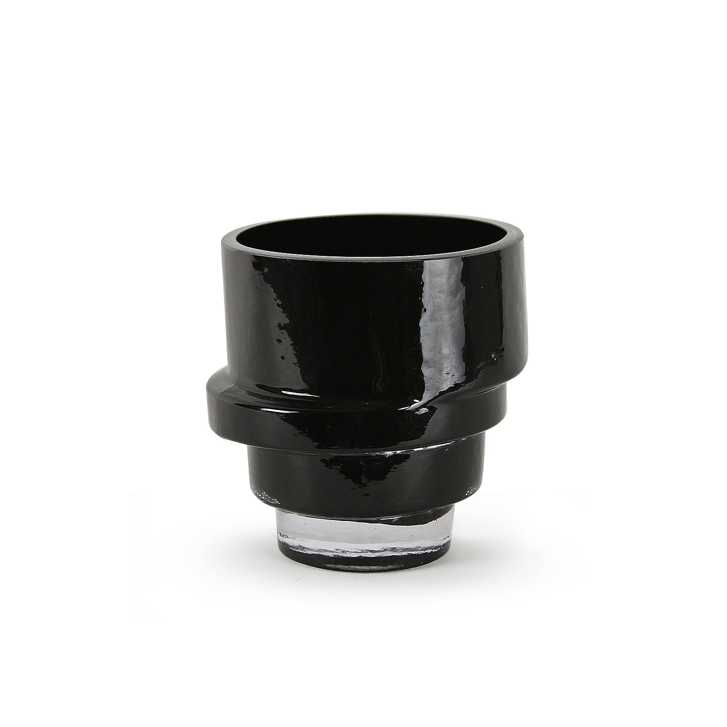 Vase en verre massif de qualité supérieure à motif tourbillonnant