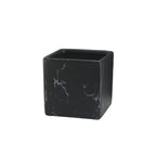 Pot carré d'intérieur en céramique effet marbre