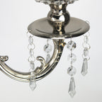 Candélabre suspendu en cristal à 5 ​​bras