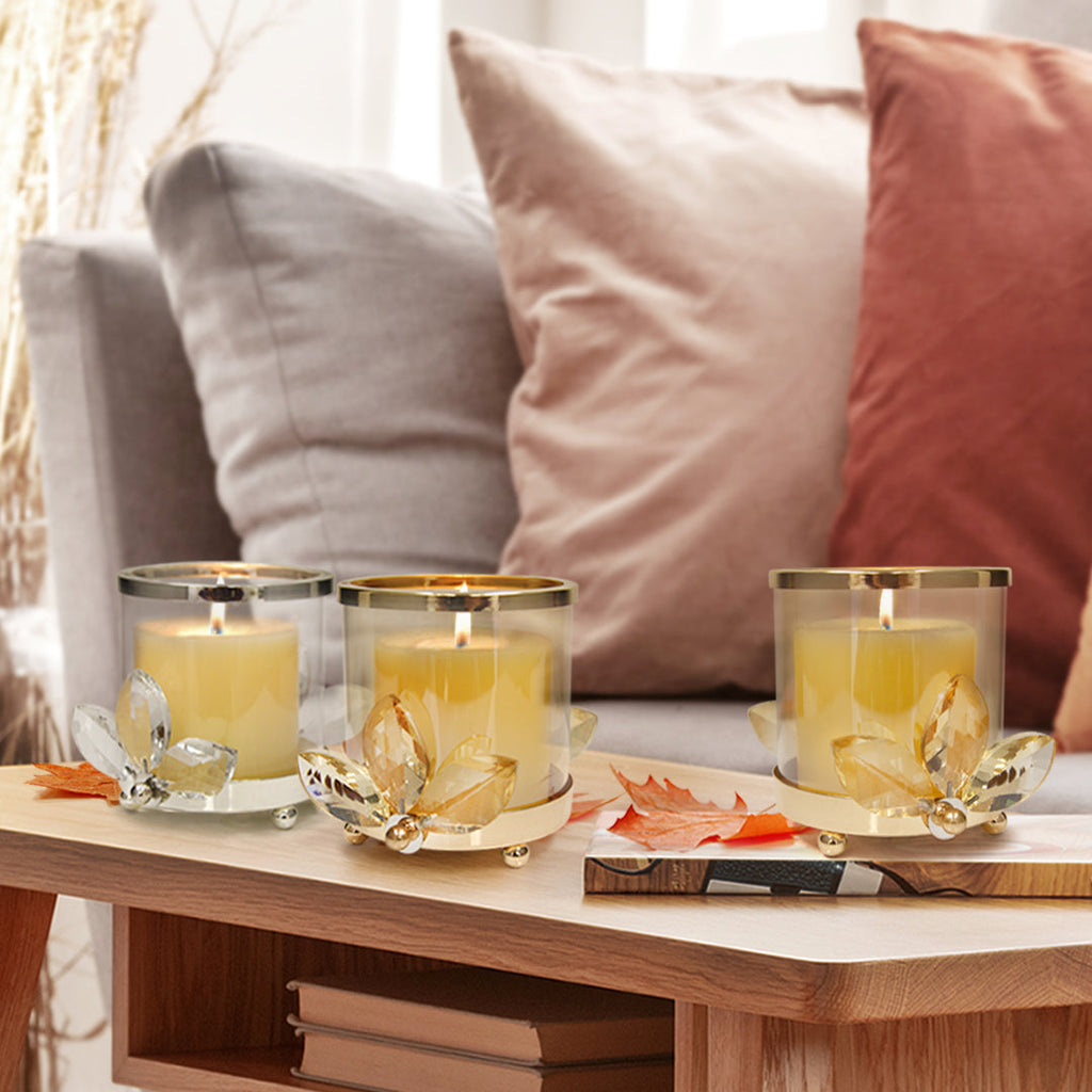 Porte-bougie votive en cristal