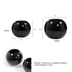 Vase bulle en verre noir