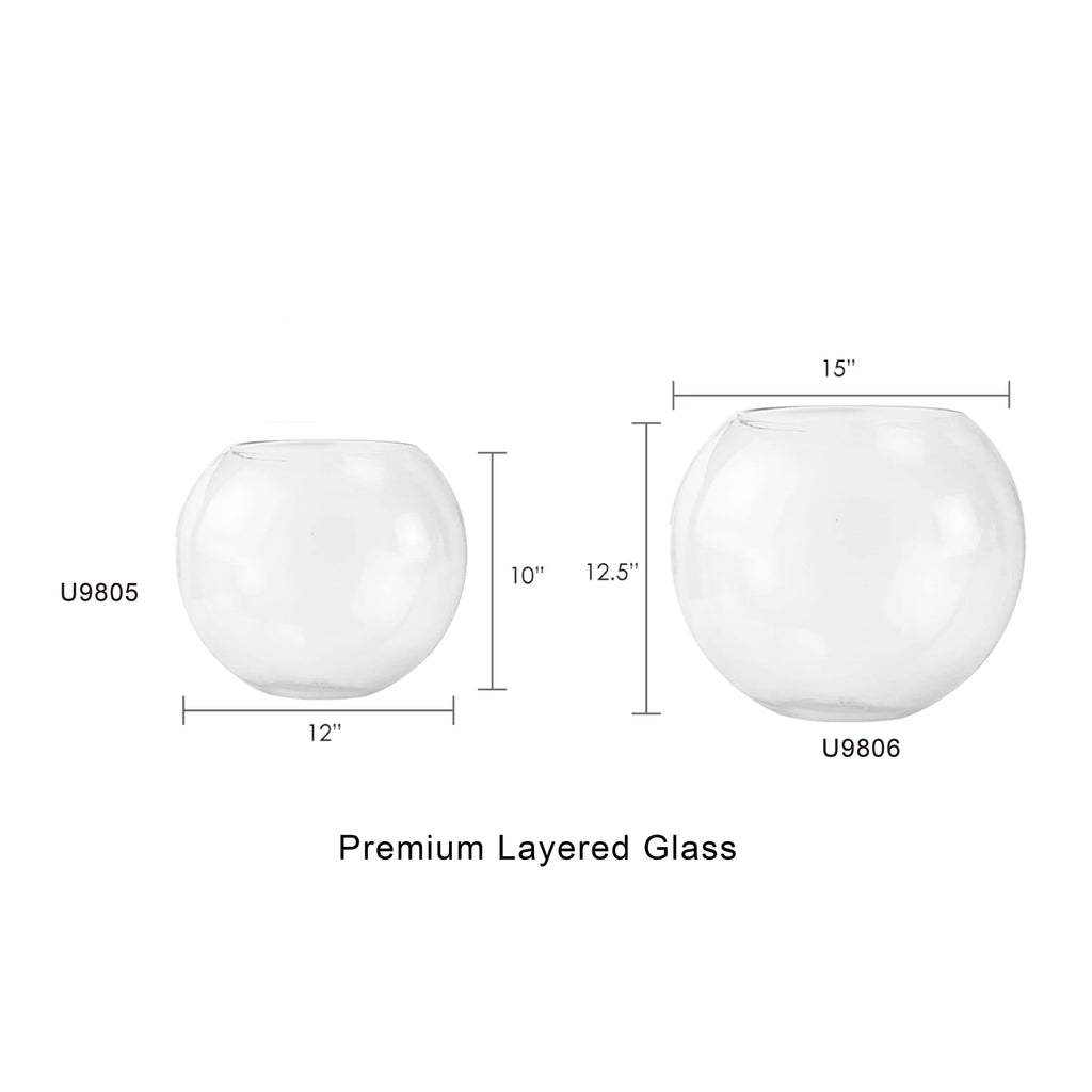 Vase à bulles en verre