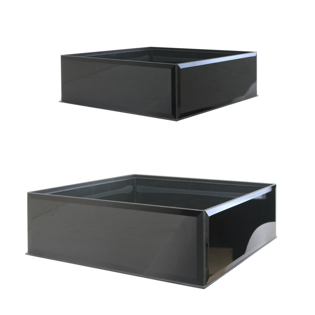 Aquarium réversible en verre noir