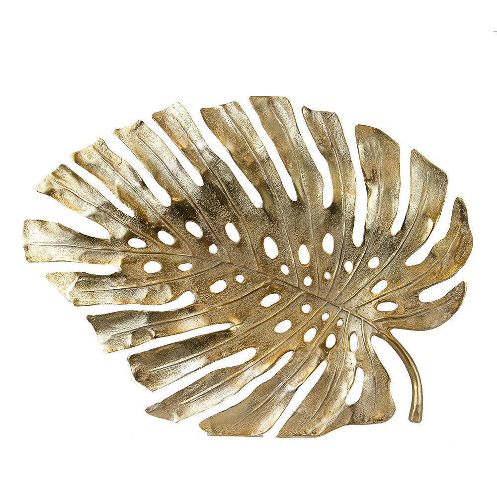 Sculpture de Monstera murale en métal