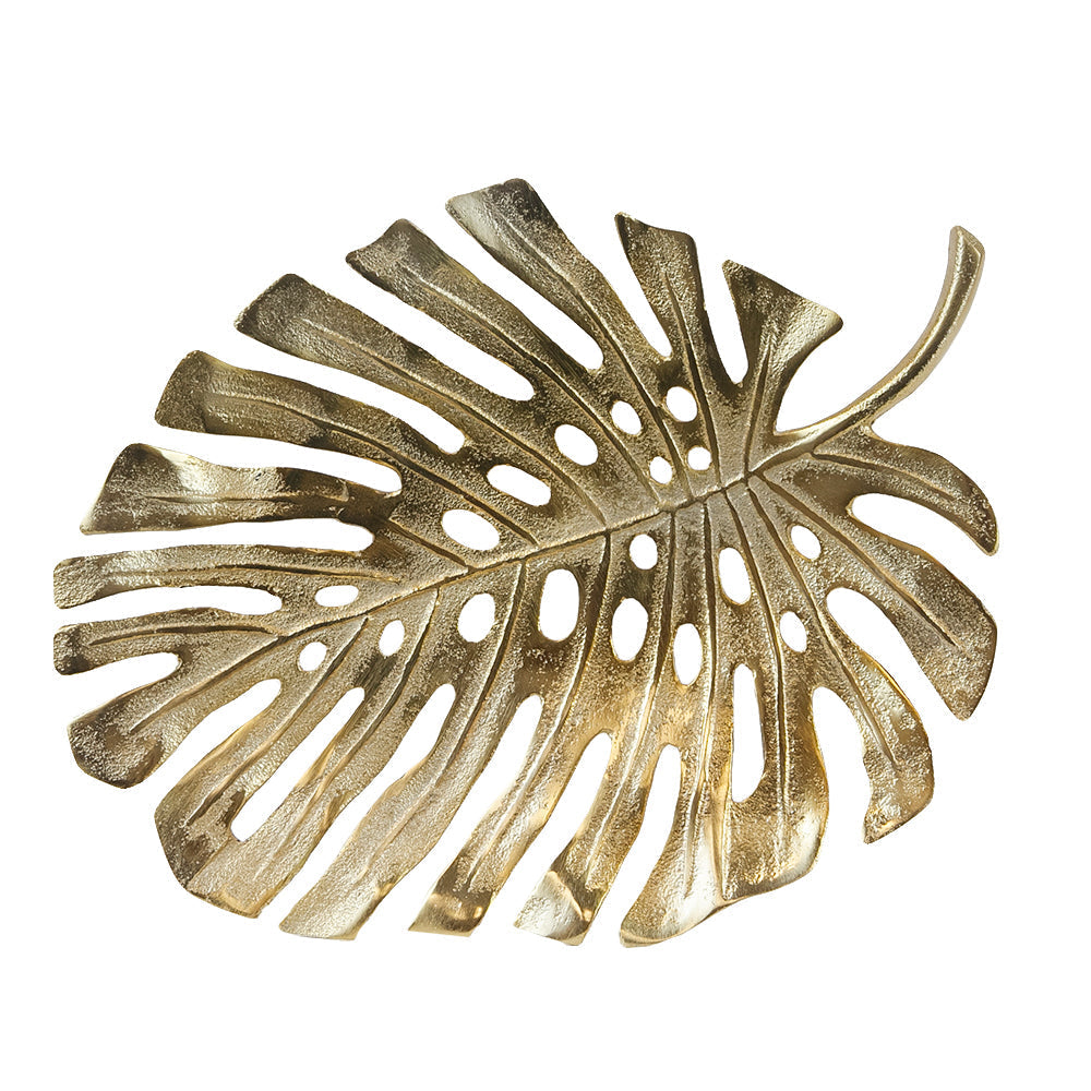 Sculpture de Monstera murale en métal