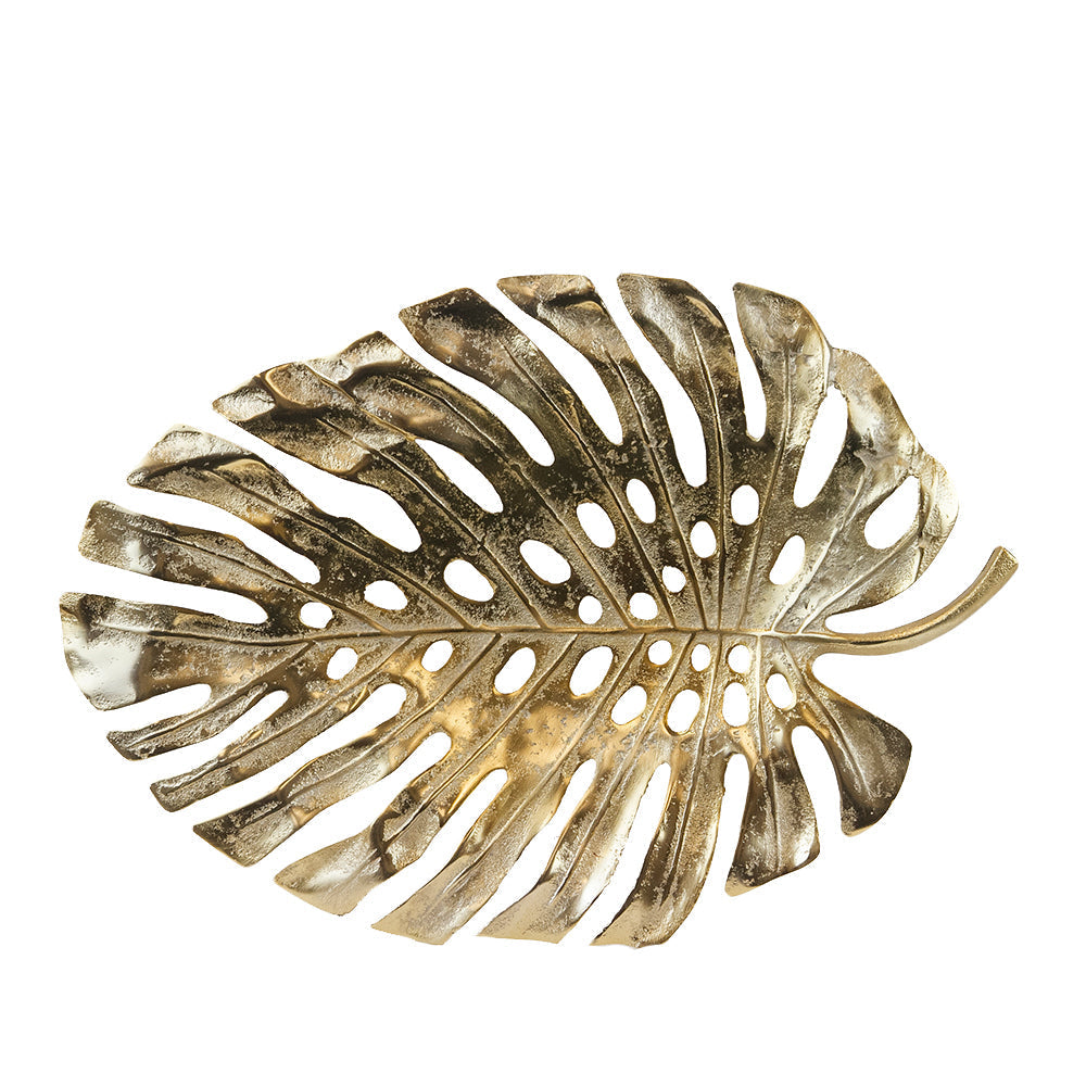 Sculpture de Monstera murale en métal