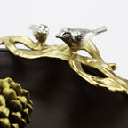 Bol en bois sur support métallique