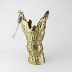 Vase en métal nickelé