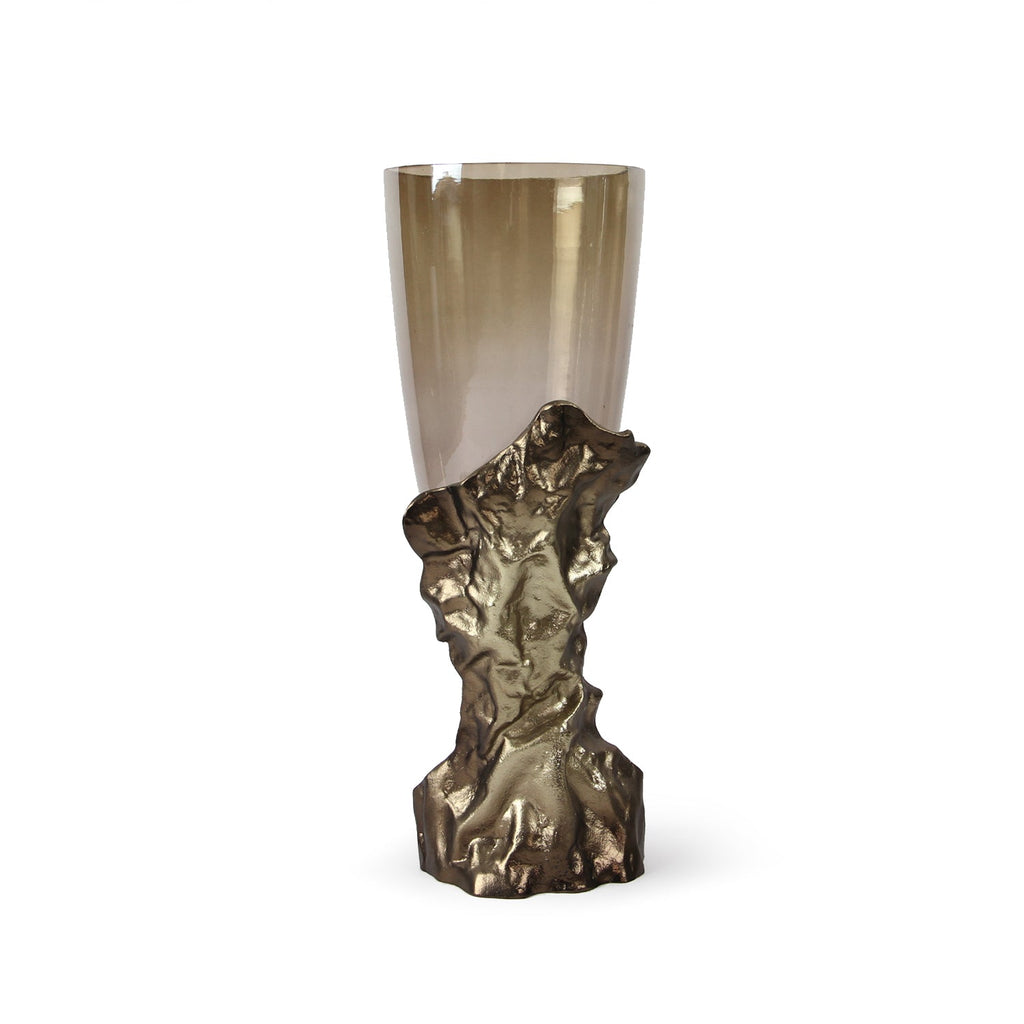 Vase en verre Elevated Essence avec bougeoir