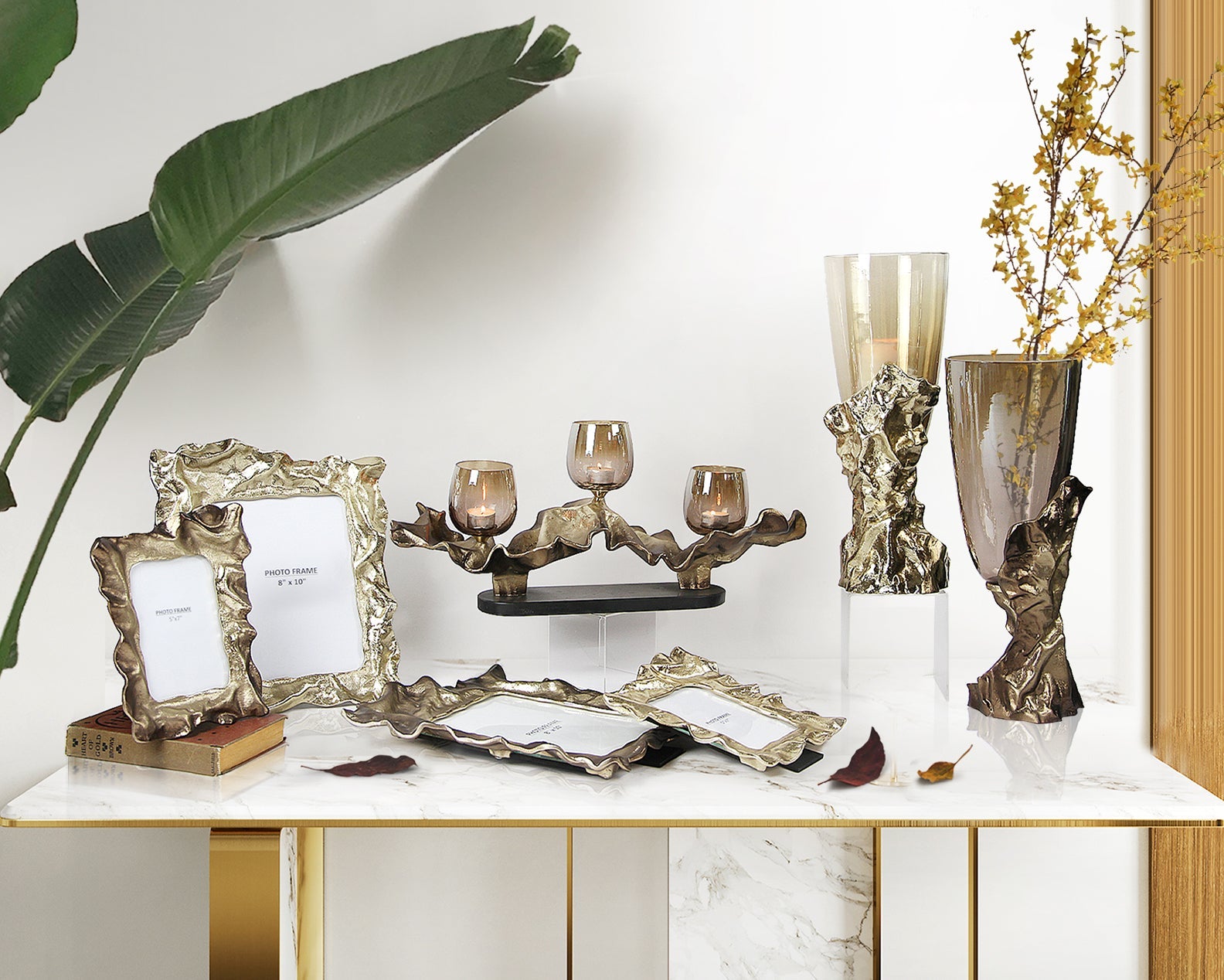 Vase en verre Elevated Essence avec bougeoir