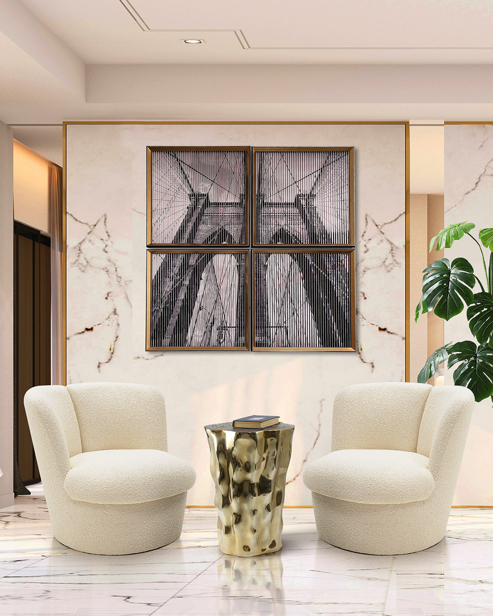 Table d'appoint à bord en cascade