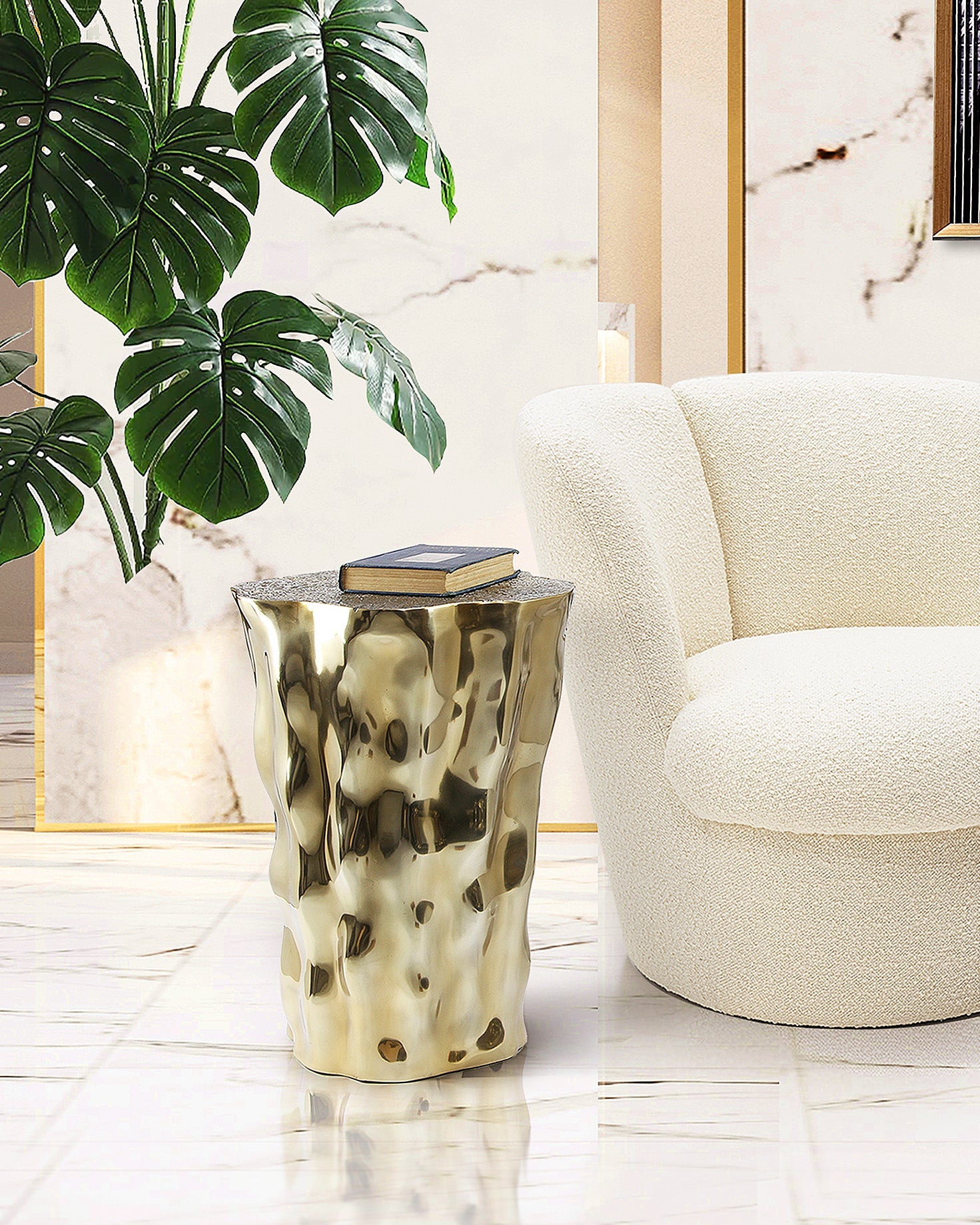 Table d'appoint à bord en cascade