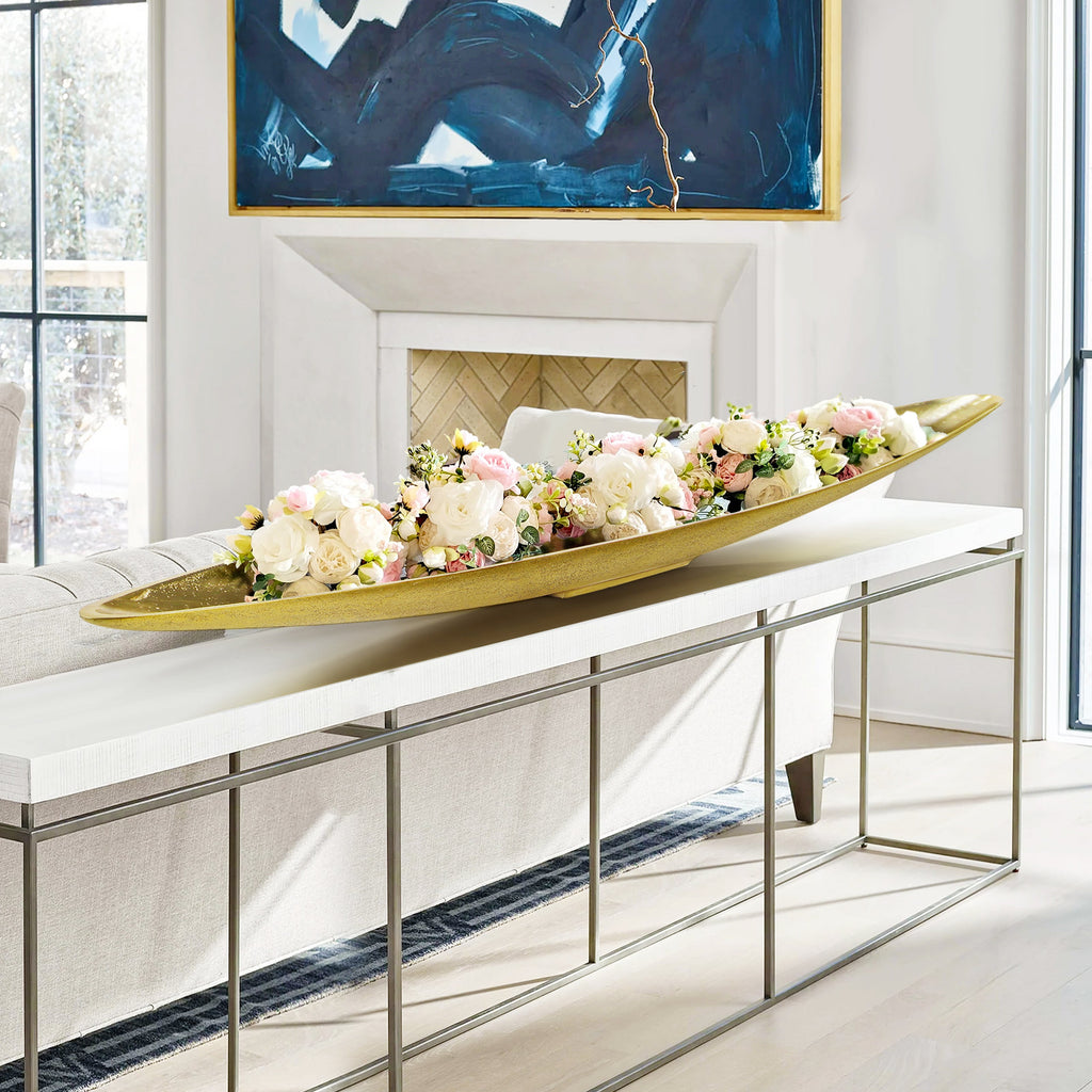 Vase bateau en métal