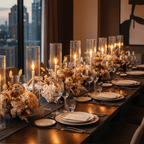 Bougeoir ouragan en verre plissé (lot de 6)