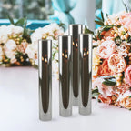 Bougeoirs ouragan en verre en forme de cheminée (lot de 6)