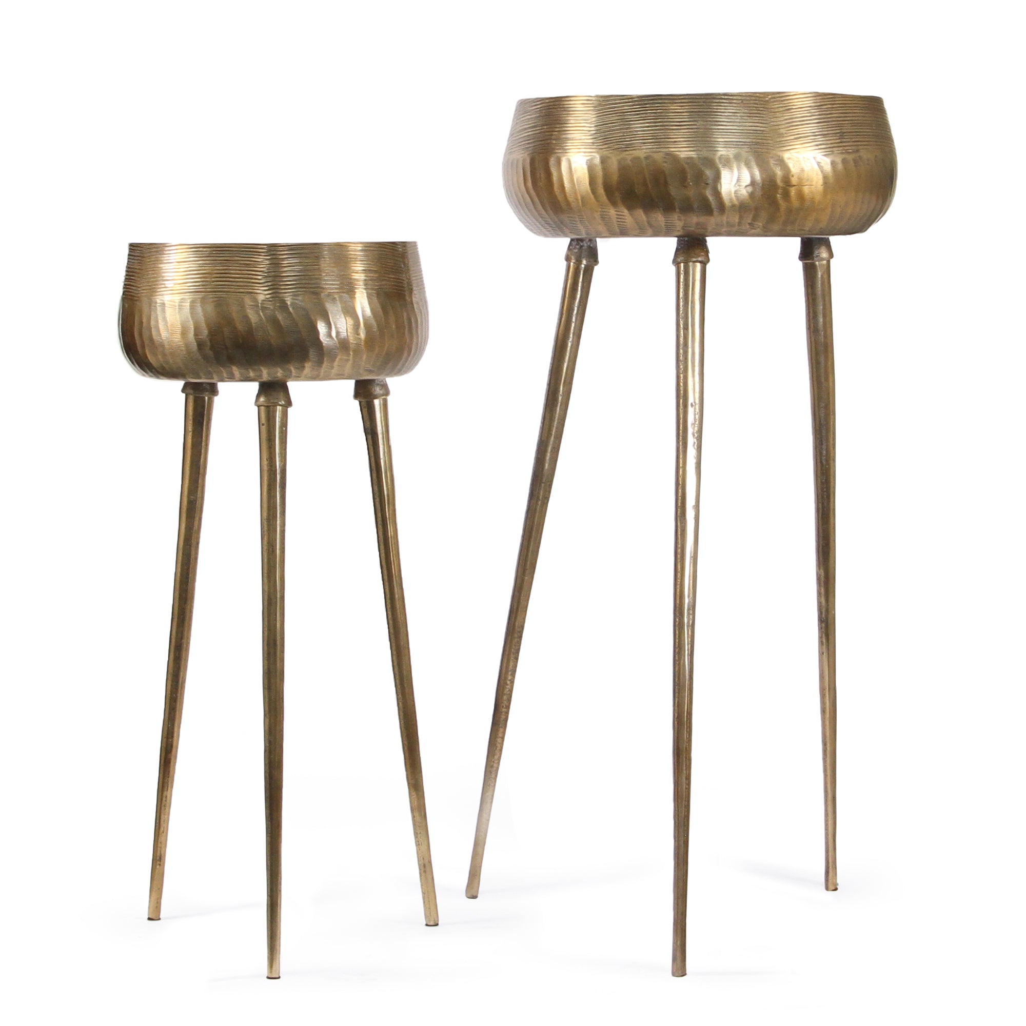 Pot de fleurs trépied haut en métal Aurea