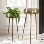 Pot de fleurs trépied haut en métal Aurea