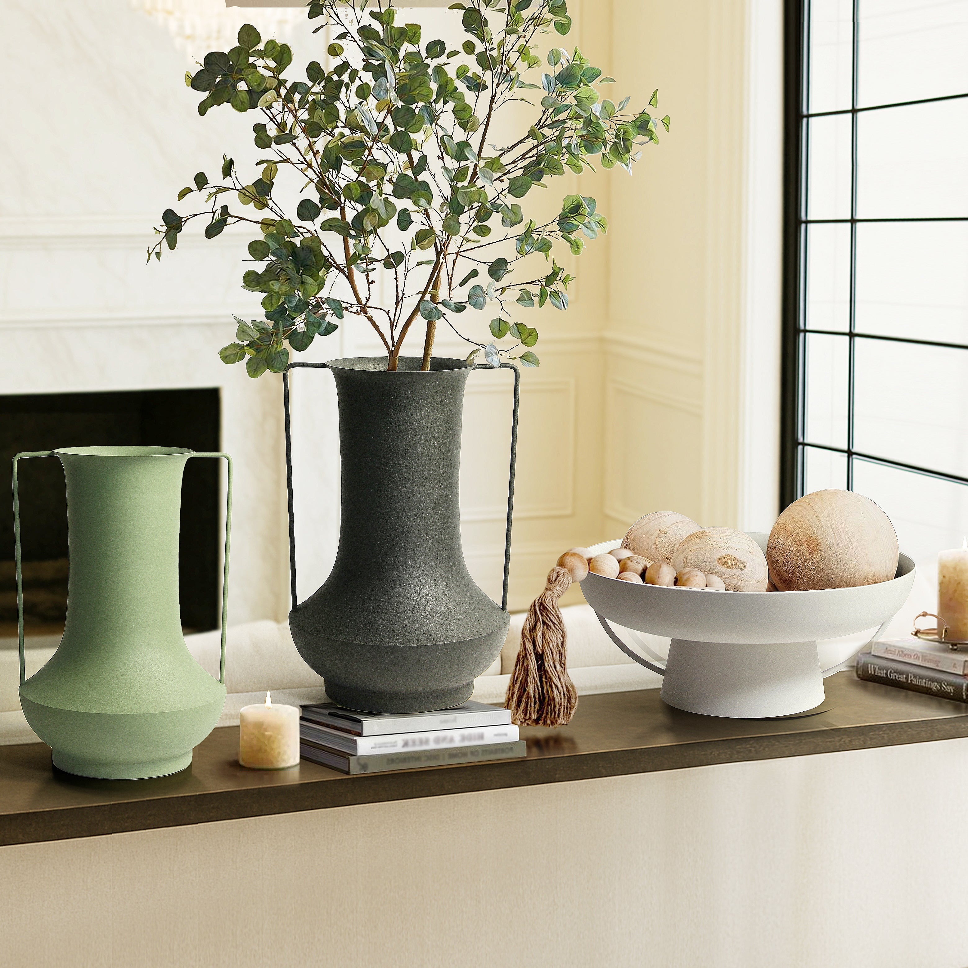 Vase à double poignée