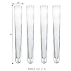 Vase à bourgeon en tube de verre (lot de 4)