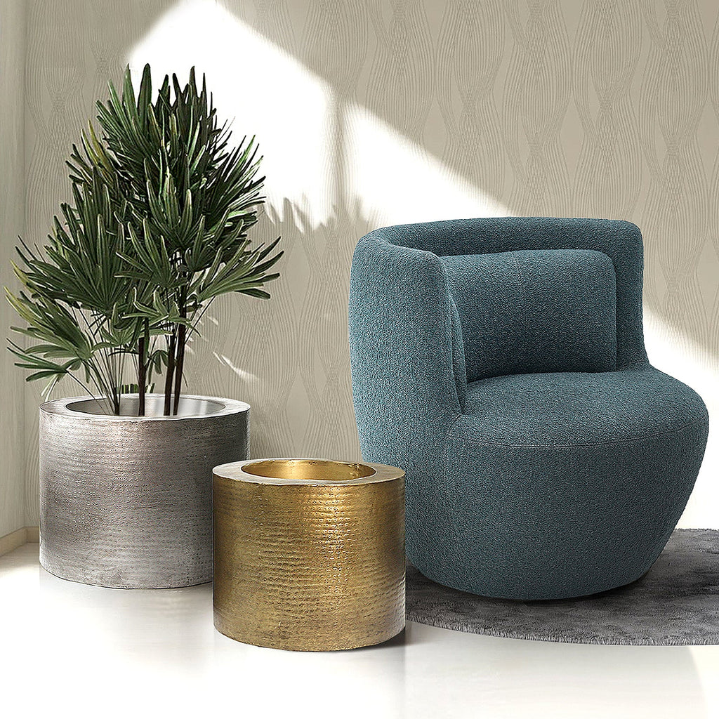 Jardinière de sol colossale en métal (lot de 2)