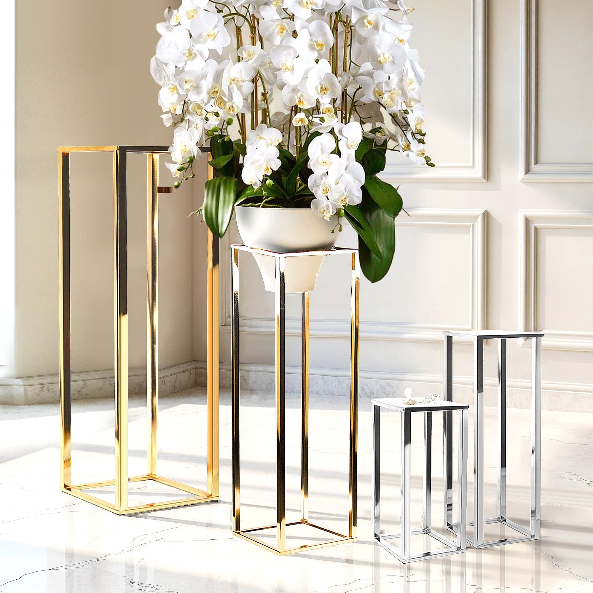 Support en métal électroplaqué