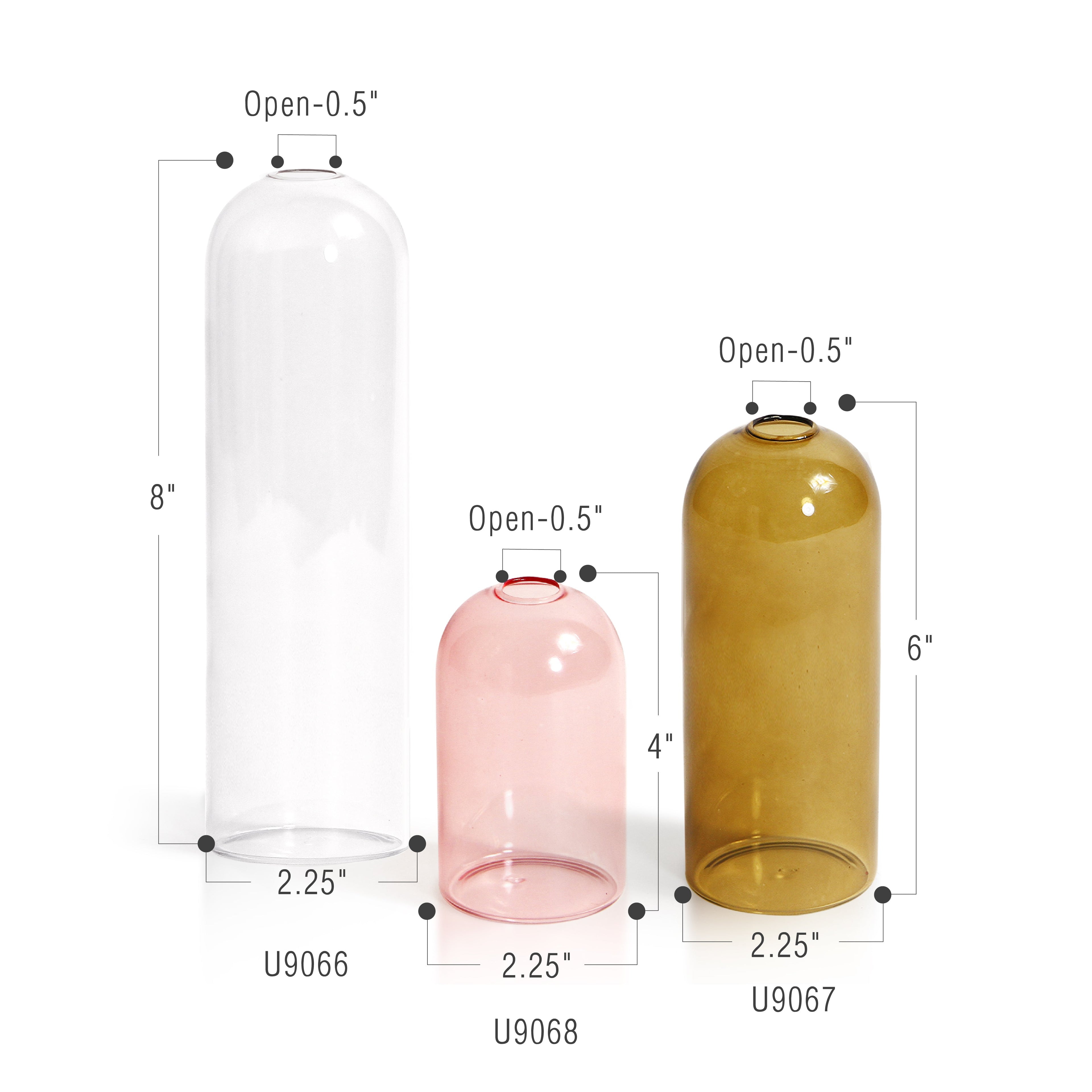 Vase à bourgeon unique (lot de 6) 